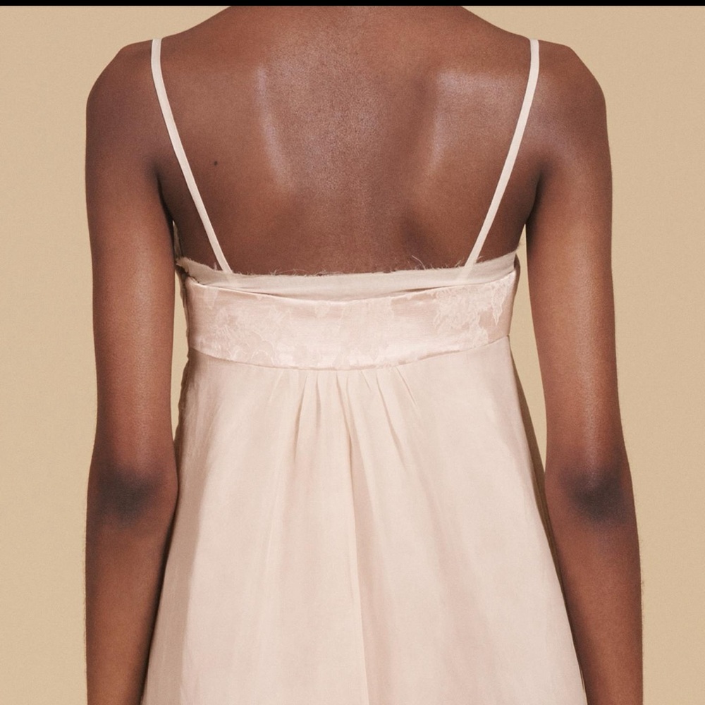 Zara Limited Edition Blush Dress Mixed Organza - Picture 7 of 10